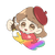 デフォルメのアイコンイラストになります
。