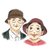 ご夫婦の似顔絵イラストになります。